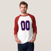 DUBBELE ZERO BLUE EN RED T-SHIRT (Voorkant volledig)