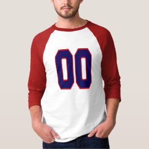 DUBBELE ZERO BLUE EN RED T-SHIRT