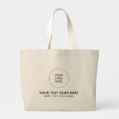 Dubbele zijdruk uw bedrijf Logo hier QR-code Grote Tote Bag (Achterkant)