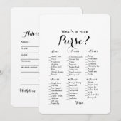 Dubbele Zijkant - 2 Bruidsdouche Spellen Tas | Wen Kaart (Voorkant / Achterkant)