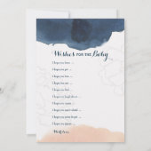 Dubbele zijkant - Baby shower games spelen wens |  Kaart (Achterkant)