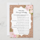 Dubbele zijkant - Baby shower games spelen wens |  Kaart (Voorkant)