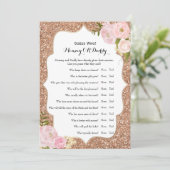 Dubbele zijkant - Baby shower games spelen wens |  Kaart (Staand voorkant)