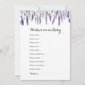 Dubbele zijkant - Baby shower games spelen wens |  Kaart (Achterkant)