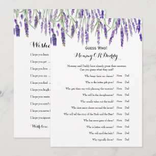 Dubbele zijkant - Baby shower games spelen wens Kaart