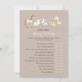 Dubbele zijkant - Baby shower games spelen wens |  Kaart (Voorkant)