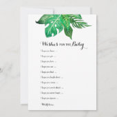 Dubbele zijkant - Baby shower games spelen wens | Kaart (Achterkant)