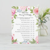 Dubbele zijkant - Baby shower games spelen wens |  Kaart (Staand voorkant)