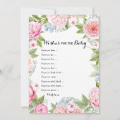 Dubbele zijkant - Baby shower games spelen wens |  Kaart (Achterkant)