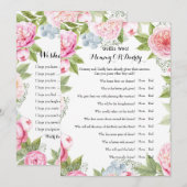 Dubbele zijkant - Baby shower games spelen wens |  Kaart (Voorkant / Achterkant)