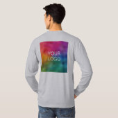Dubbele zijkant uploaden Voeg Mannen Logo Design S T-shirt (Achterkant volledig)