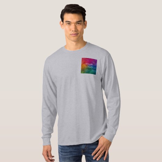 Dubbele zijkant uploaden Voeg Mannen Logo Design S T-shirt (Voorkant volledig)