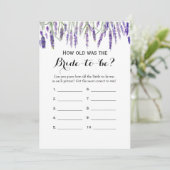 Dubbele zijkant - Vrijgezellenfeest games hoe oud Advieskaart (Staand voorkant)