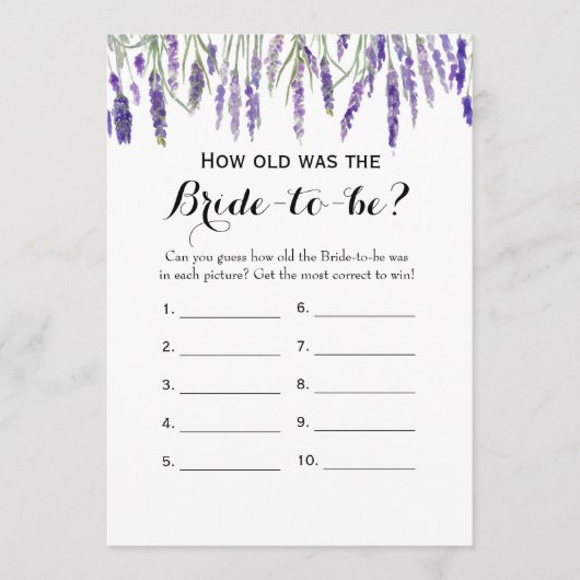 Dubbele zijkant - Vrijgezellenfeest games hoe oud Advieskaart (Voorkant)