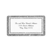 Dubbele Zilveren Glitter - het Etiket van het Adre (Voorkant)