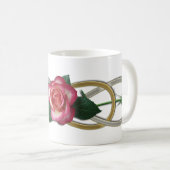 Dubbele zilvergouden Rozen Koffiemok (Voorkant rechts)