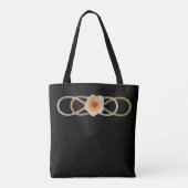 Dubbele zilverzilverROOS Tote Bag (Achterkant)