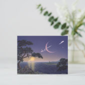 Dubbele zonsondergang briefkaart (Staand voorkant)