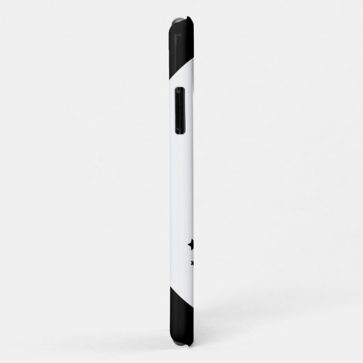 Dubbele zwarte en witte minimale kerstbomen Case-Mate iPhone case (Achterkant/rechts)