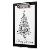 Dubbele zwarte en witte minimale kerstbomen klembord (Links)