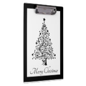Dubbele zwarte en witte minimale kerstbomen klembord (Rechts)