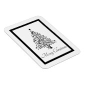 Dubbele zwarte en witte minimale kerstbomen magneet (Rechterzijde)