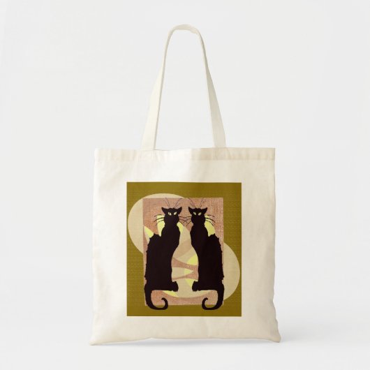 Dubbele zwarte katten Abstract Tote Bag (Voorkant)
