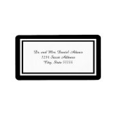 Dubbele zwarte rand - adreslabel etiket (Voorkant)