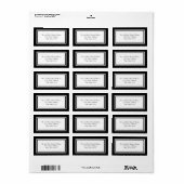 Dubbele zwarte rand - adreslabel etiket (Full Sheet)