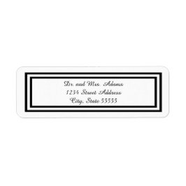 Dubbele zwarte rand - label voor retouradres