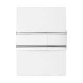 Dubbele zwarte rand portret Belly Band Uitnodigingen Wikkel (Achterkant Voorbeeld)