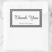 Dubbele zwarte rand - Rechthoeksticker Rechthoekige Sticker (Tas)