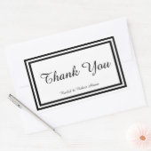 Dubbele zwarte rand - Rechthoeksticker Rechthoekige Sticker (Envelop)