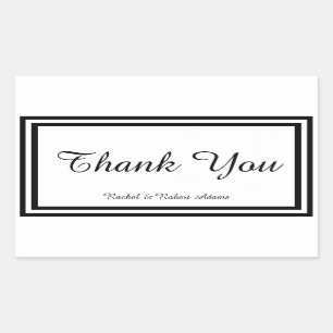 Dubbele zwarte rand - Rechthoeksticker Rechthoekige Sticker