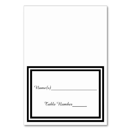 Dubbele zwarte versiering - Escort Kaart (Voorkant)