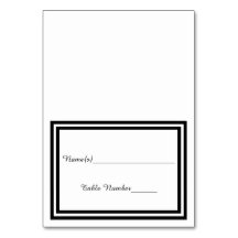 Dubbele zwarte versiering - Escort Kaart