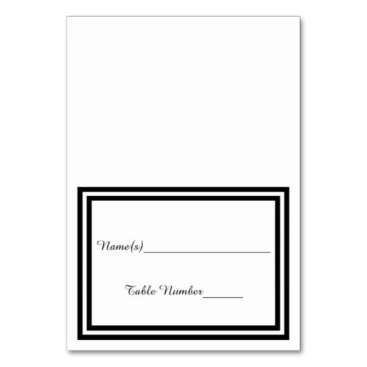 Dubbele zwarte versiering - Escort Kaart (Voorkant)