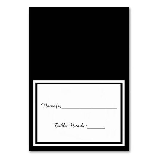 Dubbele zwarte versiering - Escort Kaart (Voorkant)