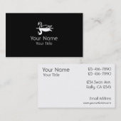 Dubbele zwarte witte visitekaartjes (Voorkant / Achterkant)