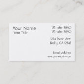 Dubbele zwarte witte visitekaartjes (Achterkant)