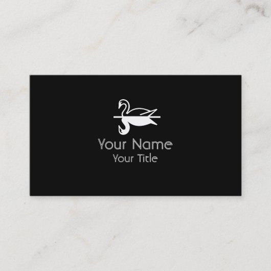 Dubbele zwarte witte visitekaartjes (Voorkant)