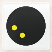 Dubbelgele punaises onderzetter vierkant glas (Voorkant)