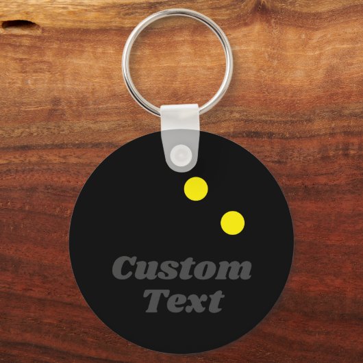 Dubbelgele puntenbal aangepast sleutelhanger cadea (Voorkant)