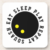 Dubbelgele puntenbal grappig pastisch onderzetter (Voorkant)