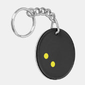Dubbelgele puntenballacrylsleutelhanger sleutelhanger (Voorkant Links)