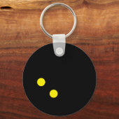 Dubbelgele sleutelhanger met puntsbal (Voorkant)