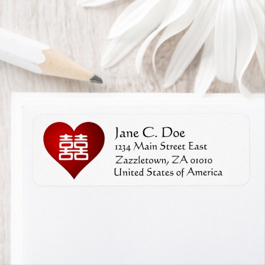 Dubbelgeluk - 3D-hart Etiket (Insitu)
