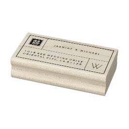 Dubbelgeluk Box Monogram Chinese bruiloft Rubberstempel