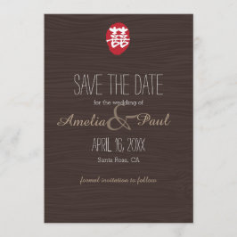 Dubbelgeluk Chinees huwelijk - bespaar de datum Save The Date