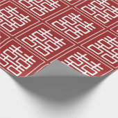 Dubbelgeluk Chinese bruiloft Cadeaupapier (Hoek)